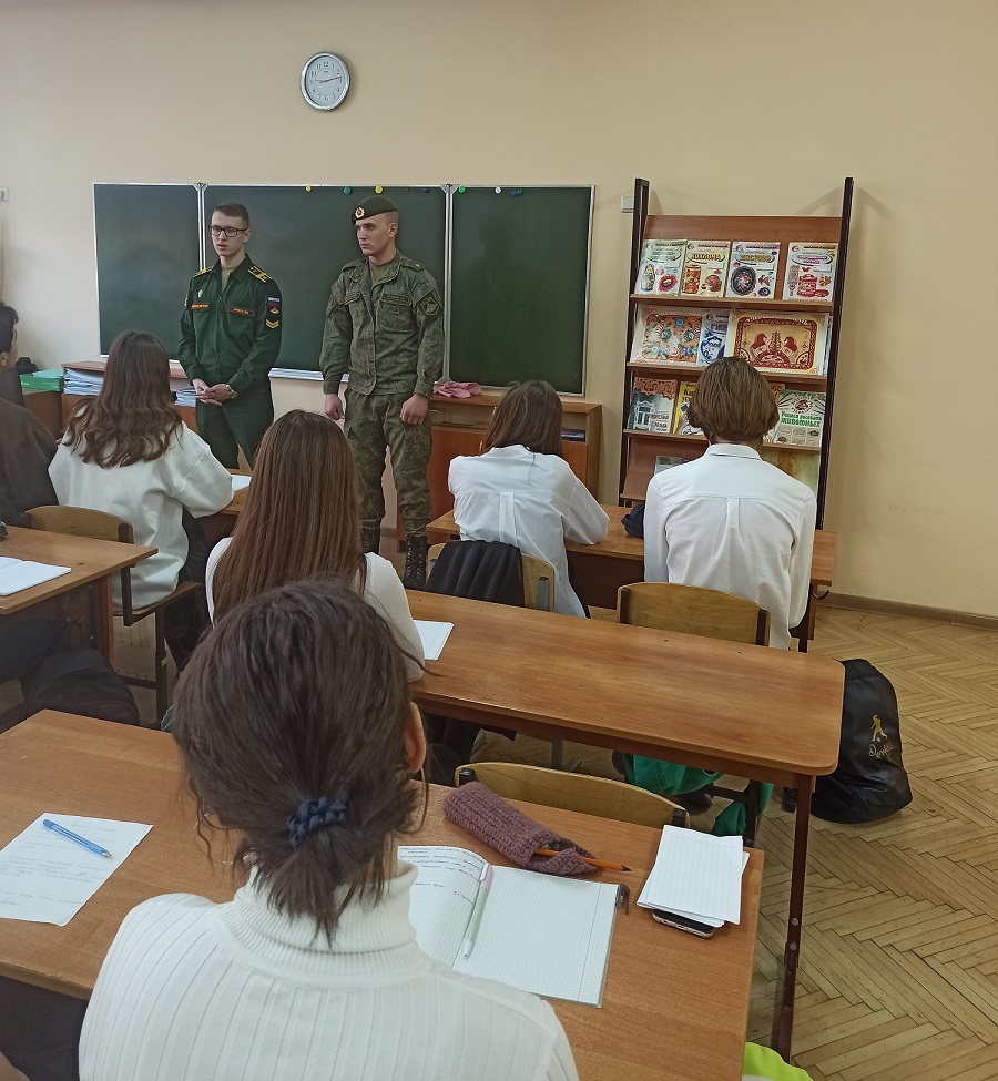 Профориентационные мероприятия: встреча с курсантами Военной Академии Связи г. Санкт-Петербурга